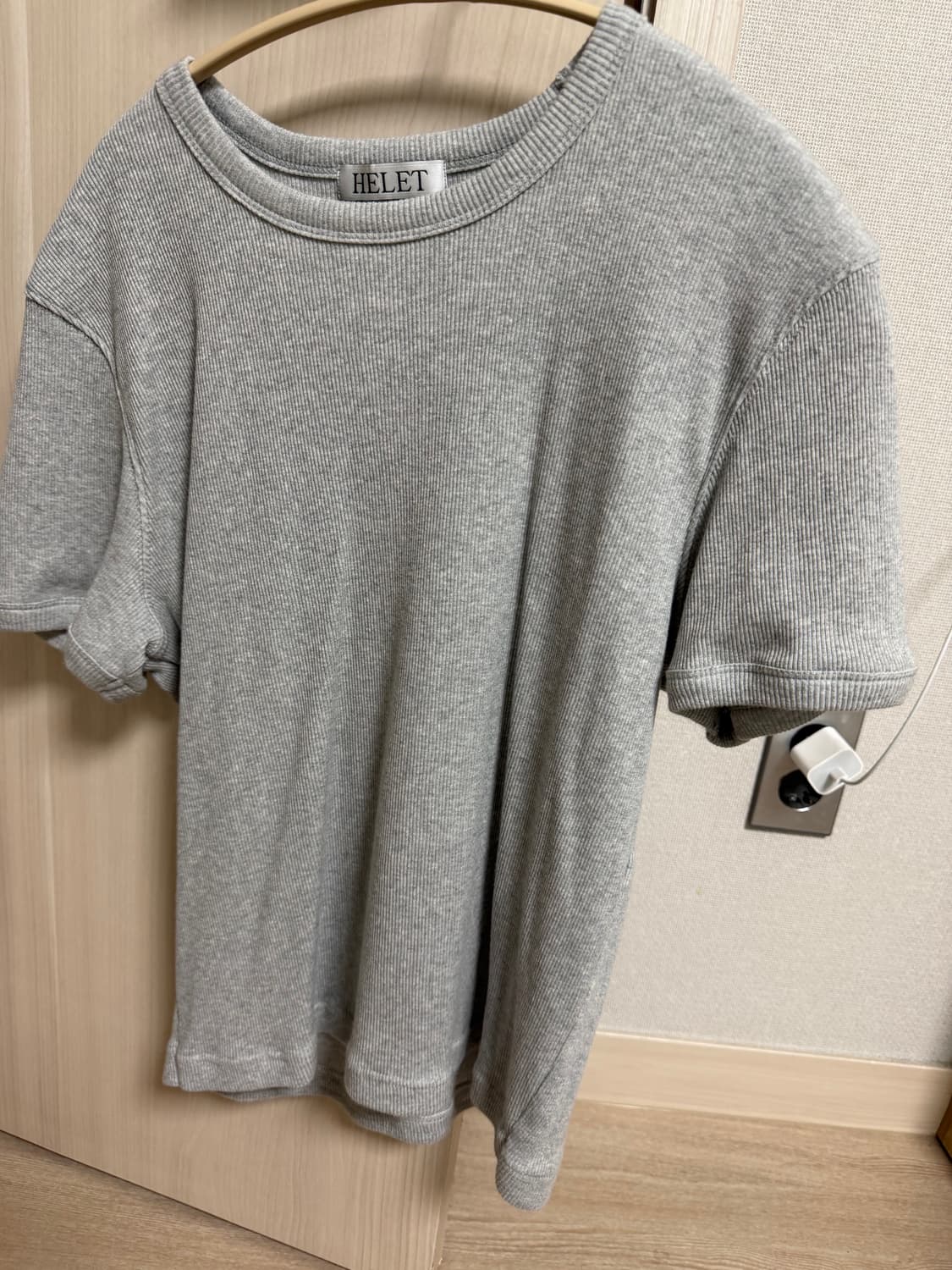 헬렛 골지 크롭티 L 그레이 상품이미지1