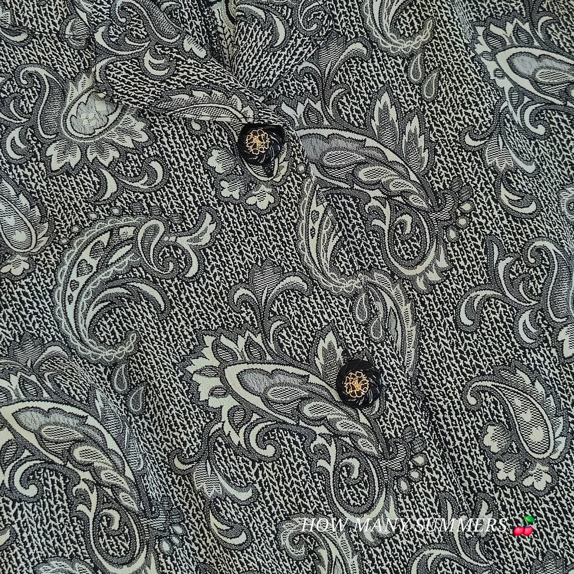 그린 패턴 블라우스 긴팔 vintage 상품이미지4