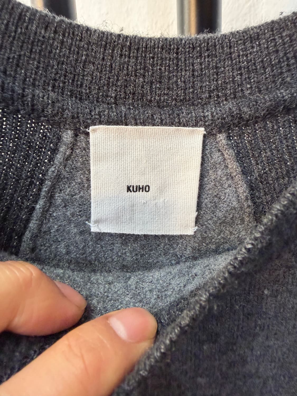 정품) 구호 여성 그레이 배색 니트 F 상품이미지7