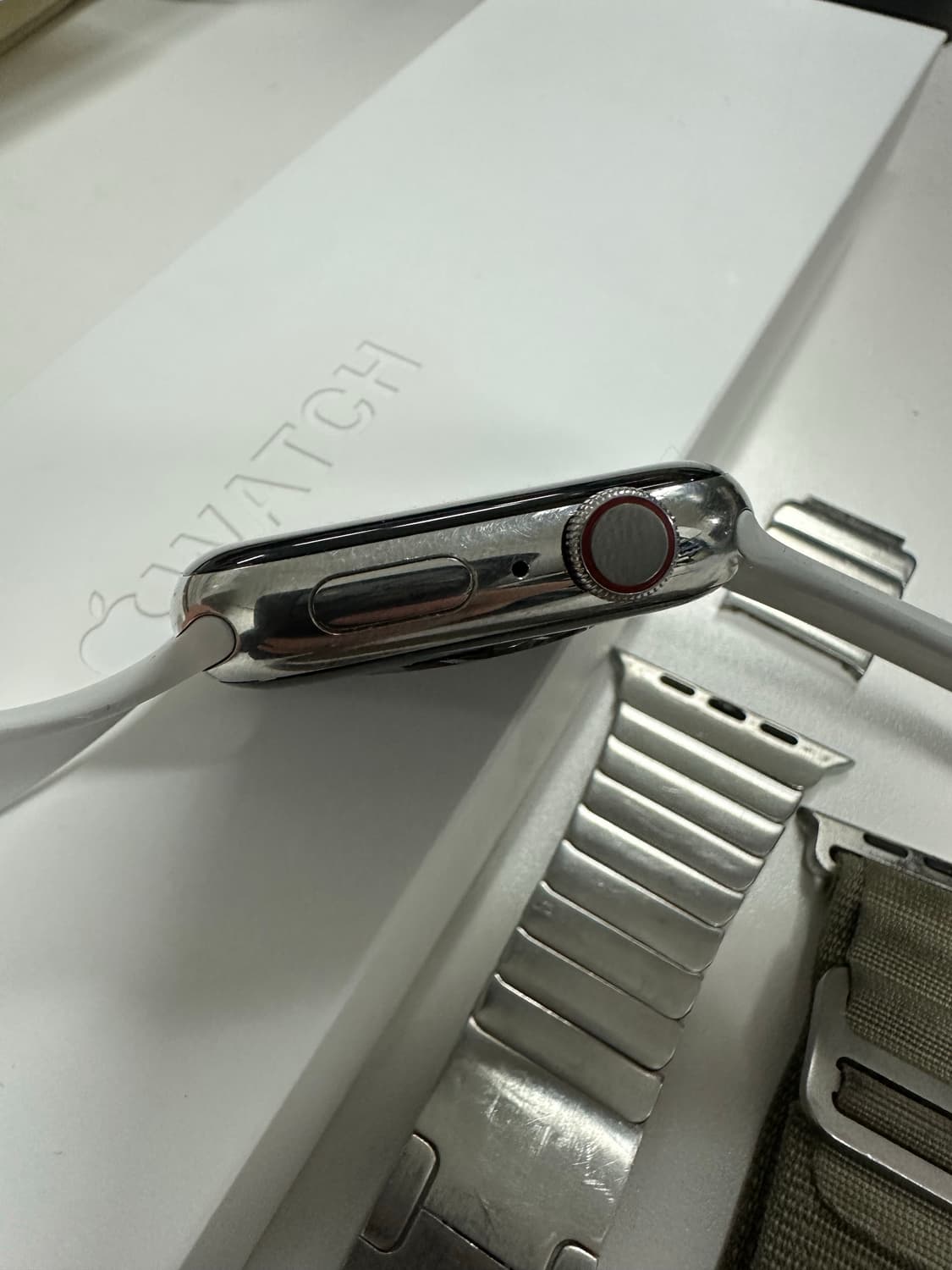 애플워치6 스테인리스44mm 실버(배터리66%) 상품이미지5