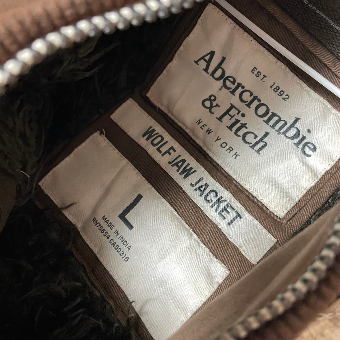 아베크롬비 브라운 후드집업 L 상품이미지2