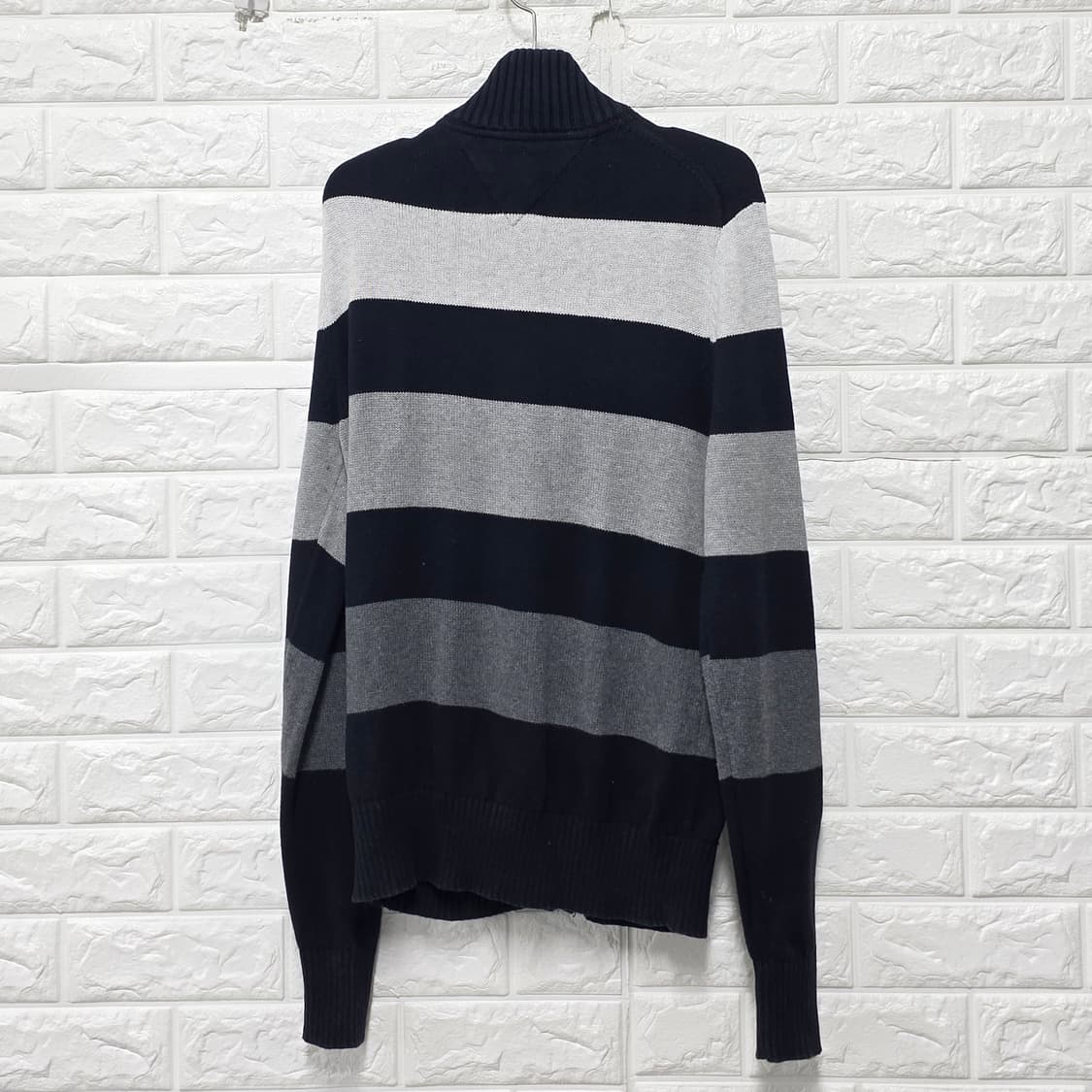 타미힐피거 남성 스트라이프 니트 집업 S fda 상품이미지4