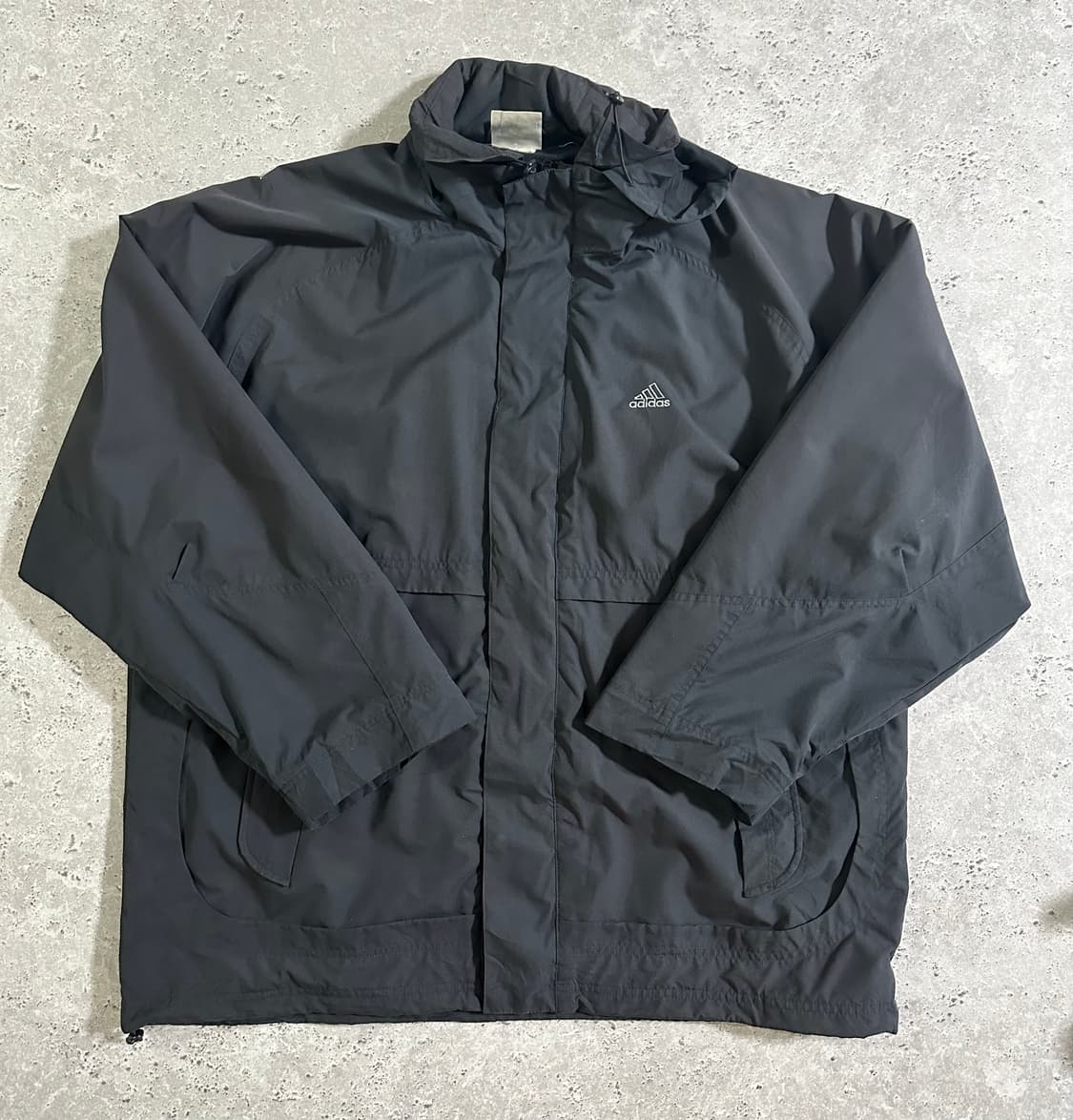 00s adidas 아카이브 미니멀 블랙 윈드브레이커 상품이미지2