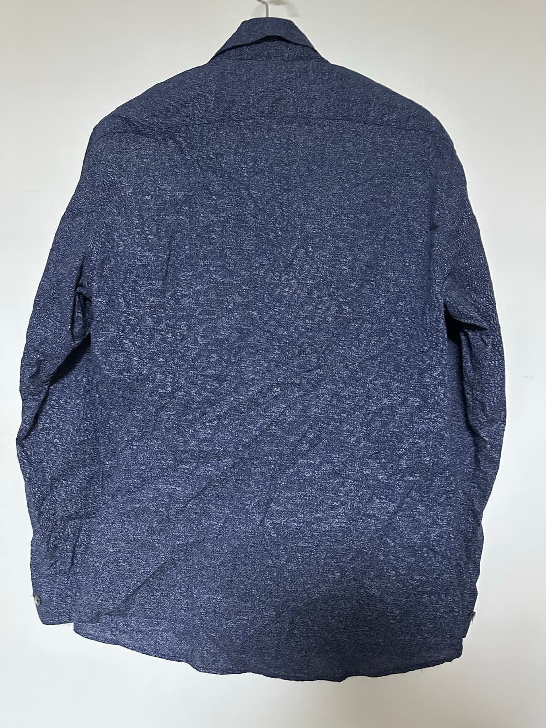 SIEG 남성 긴팔 셔츠 네이비 슬림핏 상품이미지2