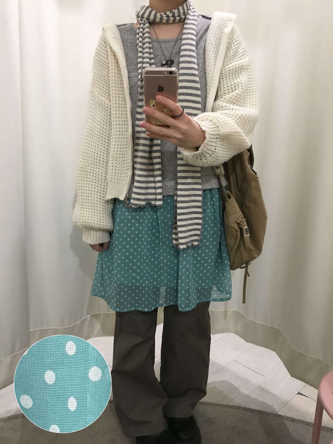 sawako dot knit onepiece 상품이미지1