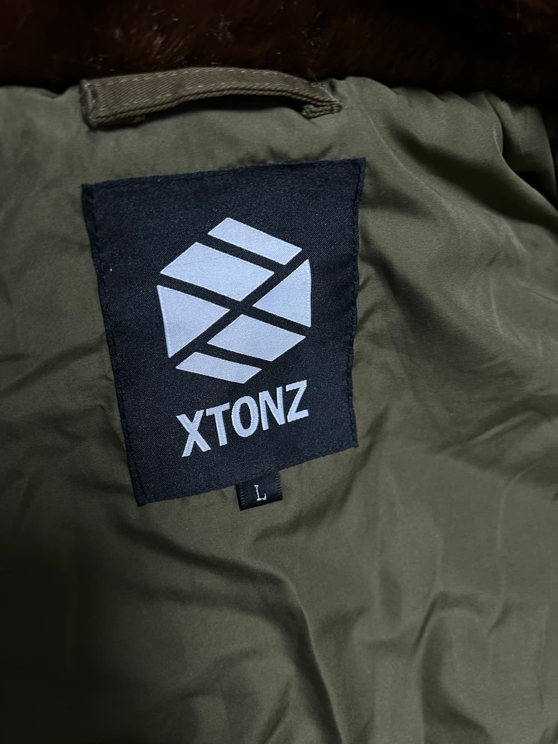 [L]엑스톤즈 XJ39 오버핏 퍼 코튼 자켓/카키 상품이미지8