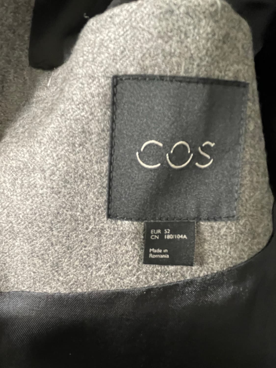 COS 투버튼 울 셋업 그레이 사이즈52 (대략 105-34) 새것 수준 상품이미지2