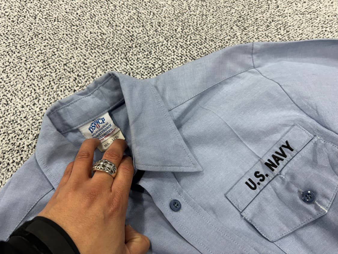 US NAVY 미해군 유틸리티 샴브레이셔츠 상품이미지3