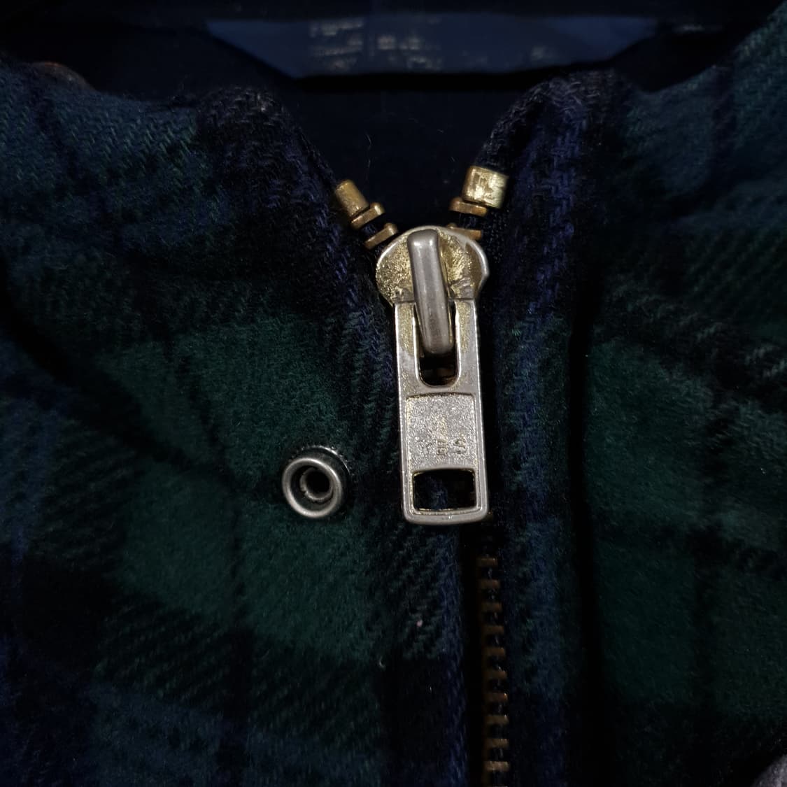 실측 XL) 폴로 랄프로렌 90s 블랙와치 타탄체크 울 코트 후드 자켓 상품이미지6