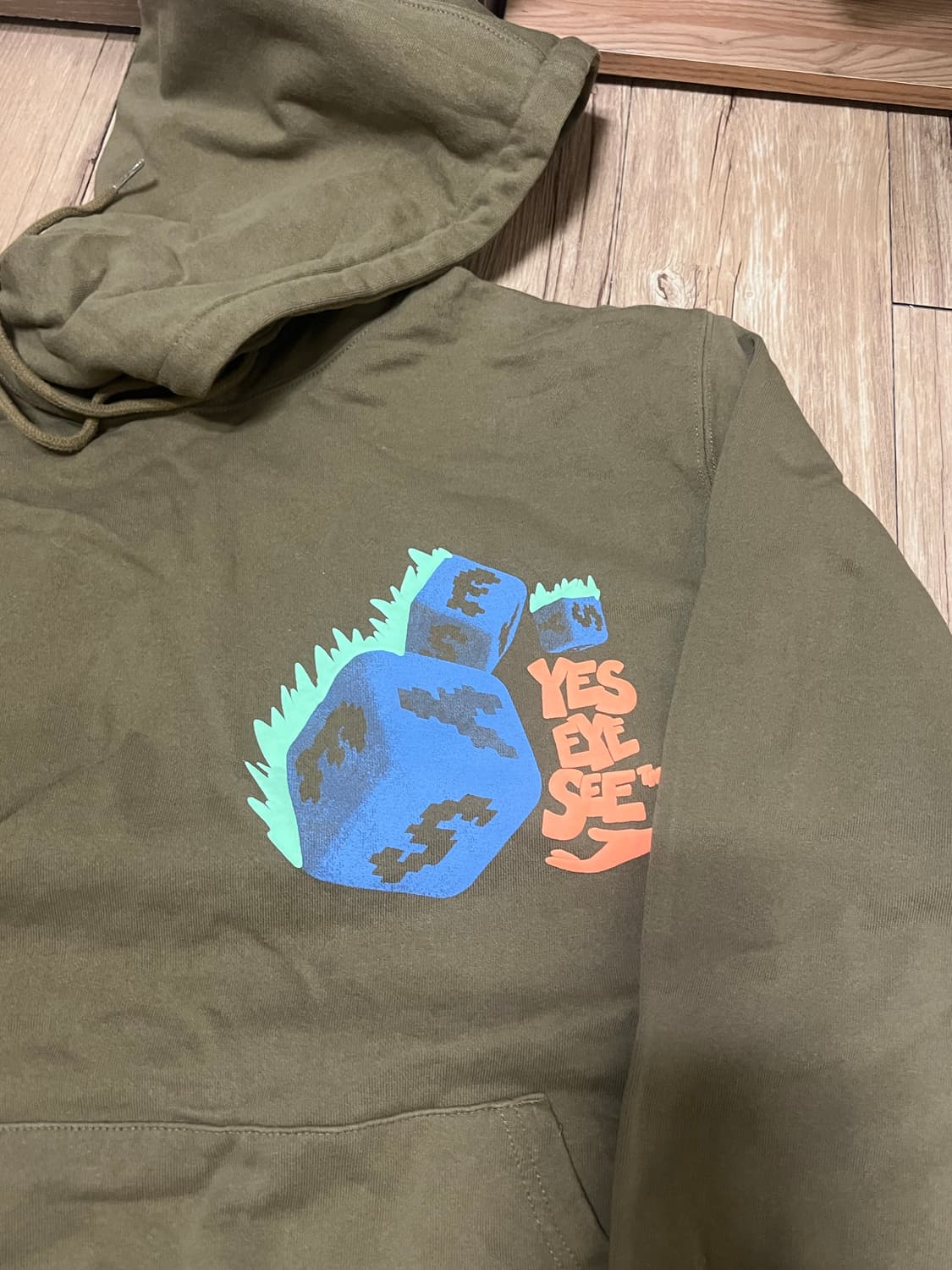 예스아이씨 Y.E.S Dice Hoodie Khaki 상품이미지5