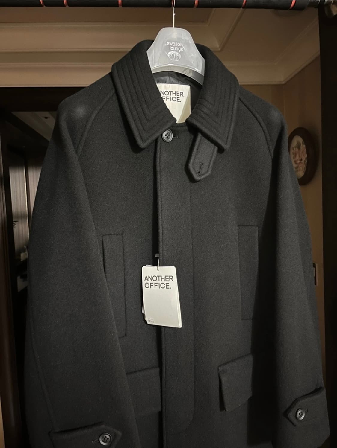 어나더오피스 보이저 볼드 발마칸 코트 black 01 size 상품이미지4