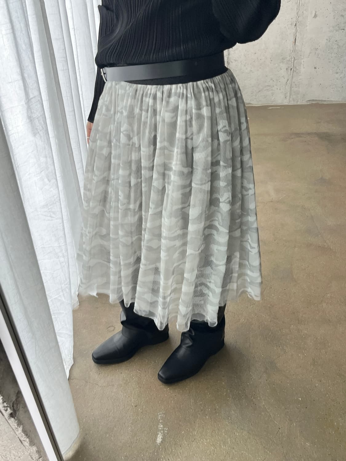 더블 튤 스커트 라이트 카모플라쥬 상품이미지5