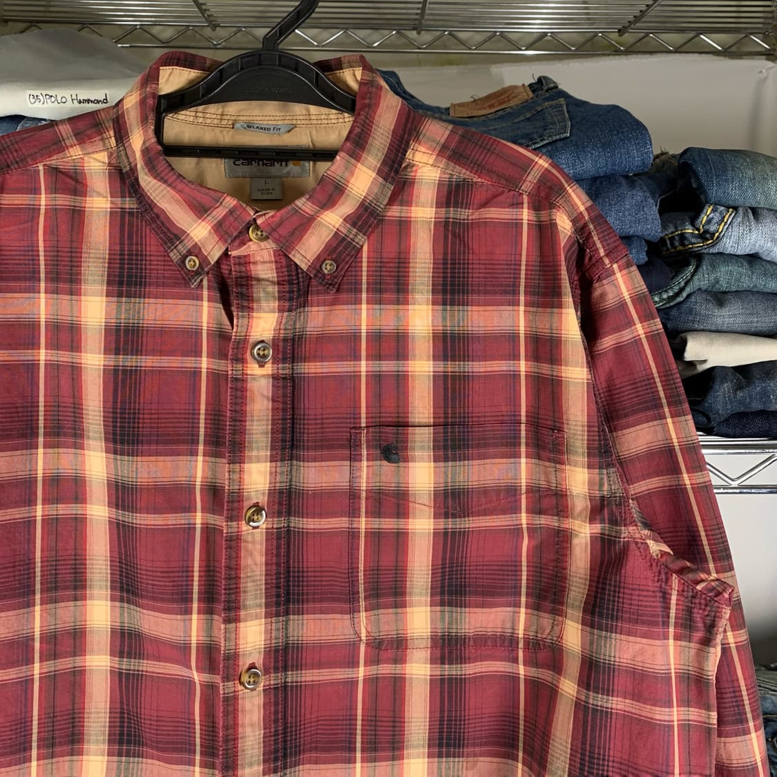 [L] 칼하트 릴렉스드핏 헤비코튼 타탄체크 워크셔츠 상품이미지1