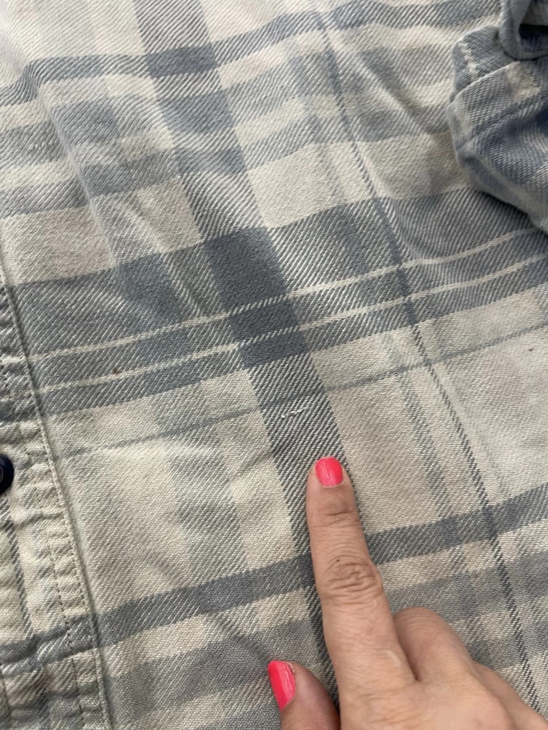 90s RRL 더블알엘 블루 그레이 플란넬 셔츠 상품이미지7