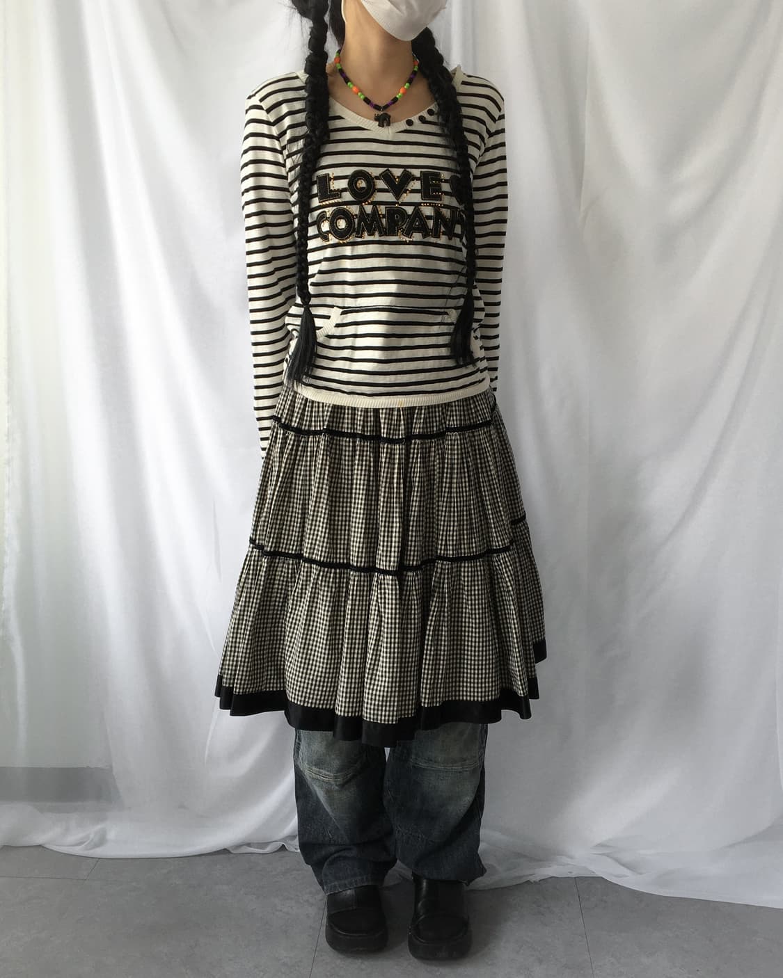 Check pattern skirt 상품이미지6