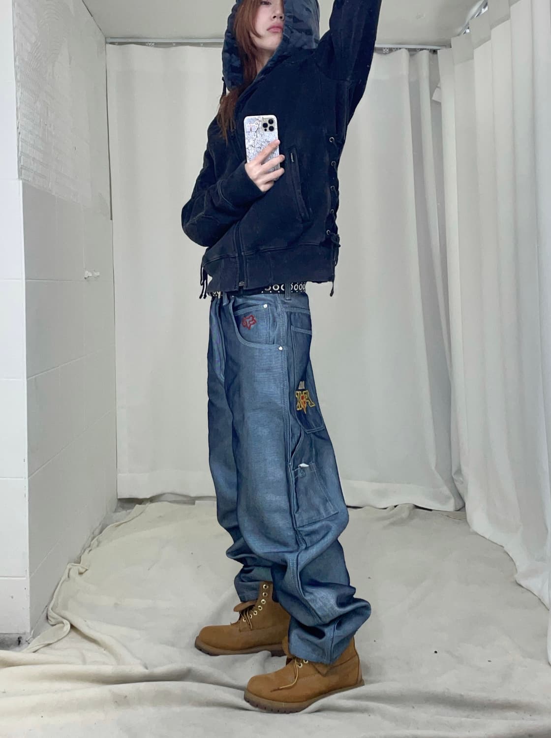 카도야 실버 그레이 힙합 스트릿 코디 세트 상품이미지3