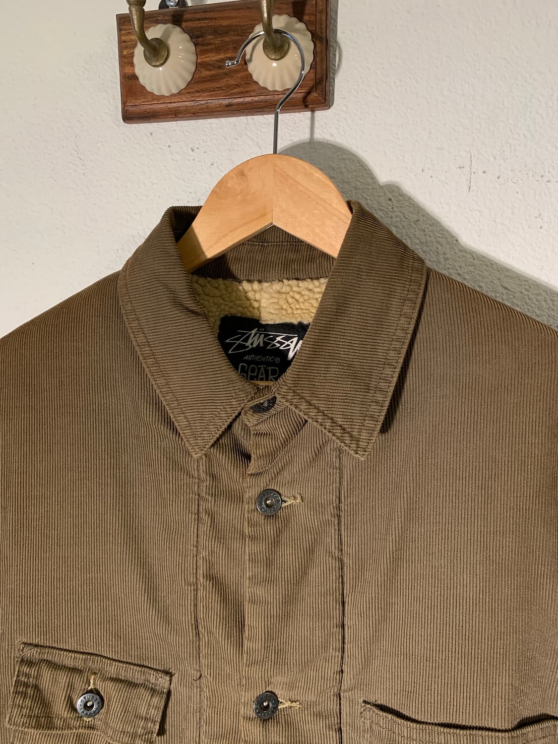 00’s 스투시 authentic gear 코듀로이 보아 워크자켓 상품이미지3