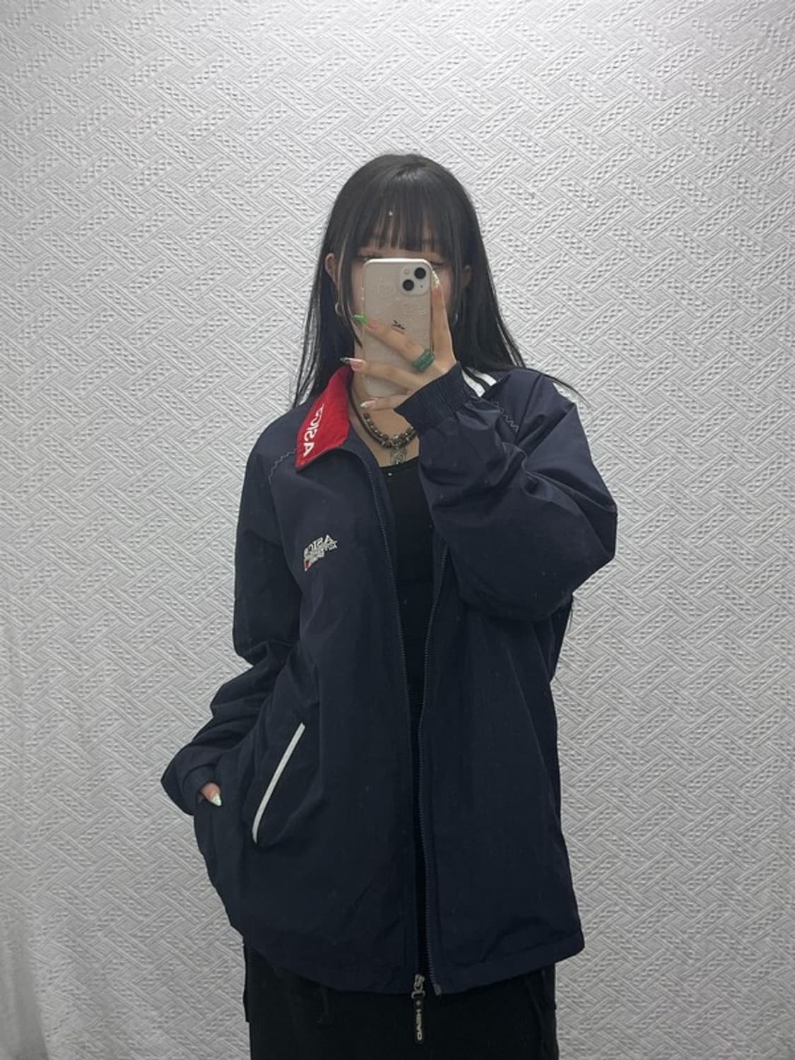 아식스 레트로 00's 카라로고 배색 바람막이 자켓 105 C09186 상품이미지2