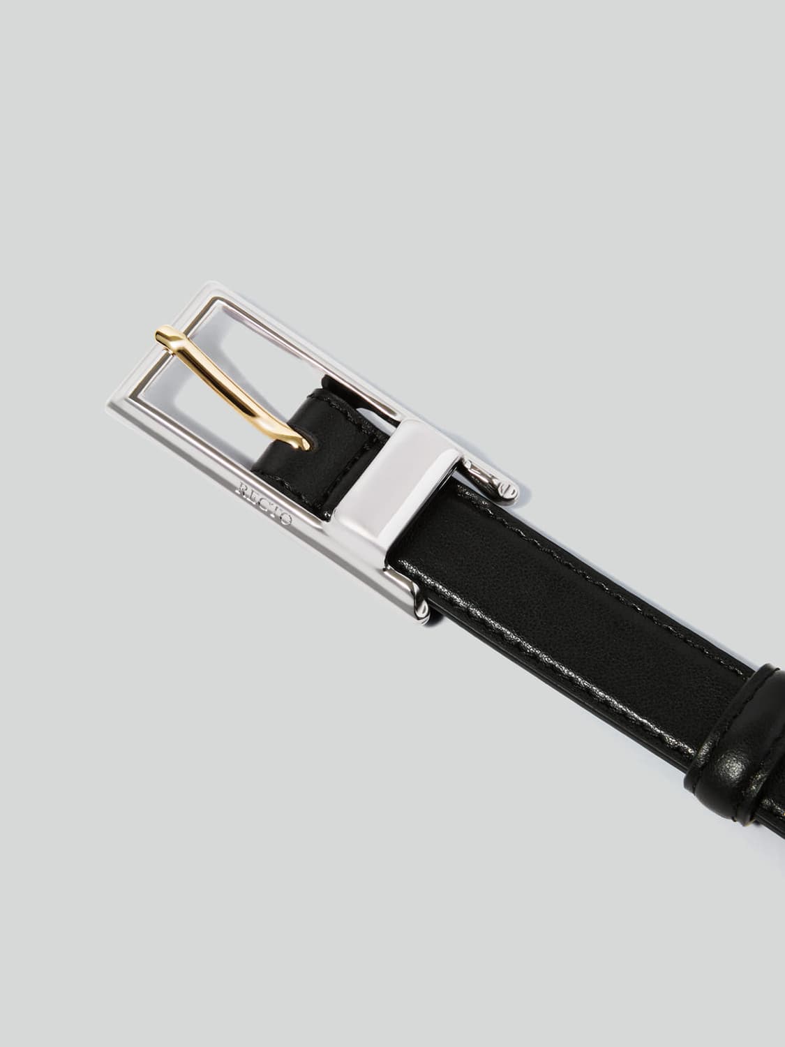 렉토 콘트라스트 시그니쳐 스퀘어 버클 벨트 블랙 상품이미지2