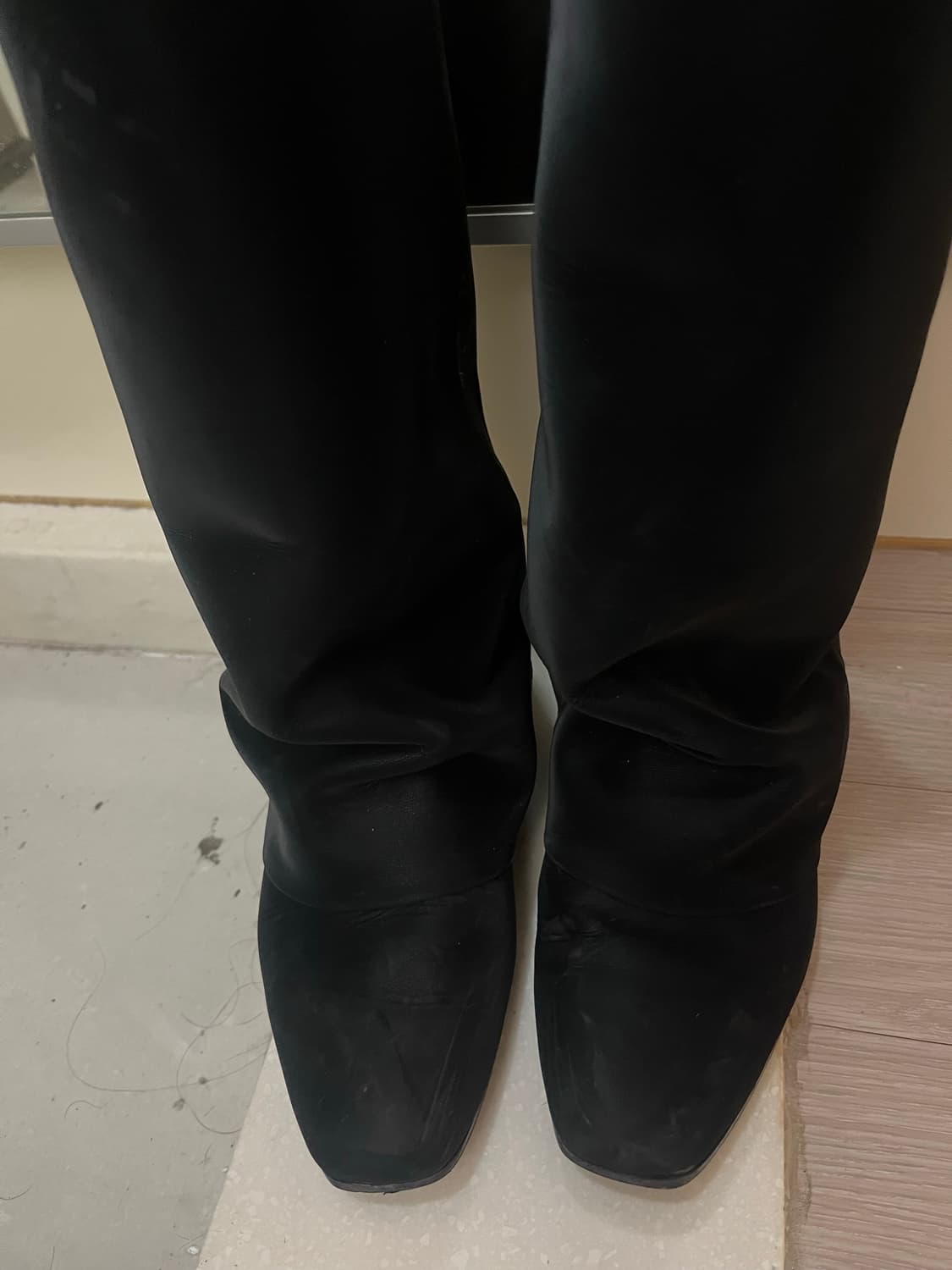 Wrinkle leather boots (black) 상품이미지5