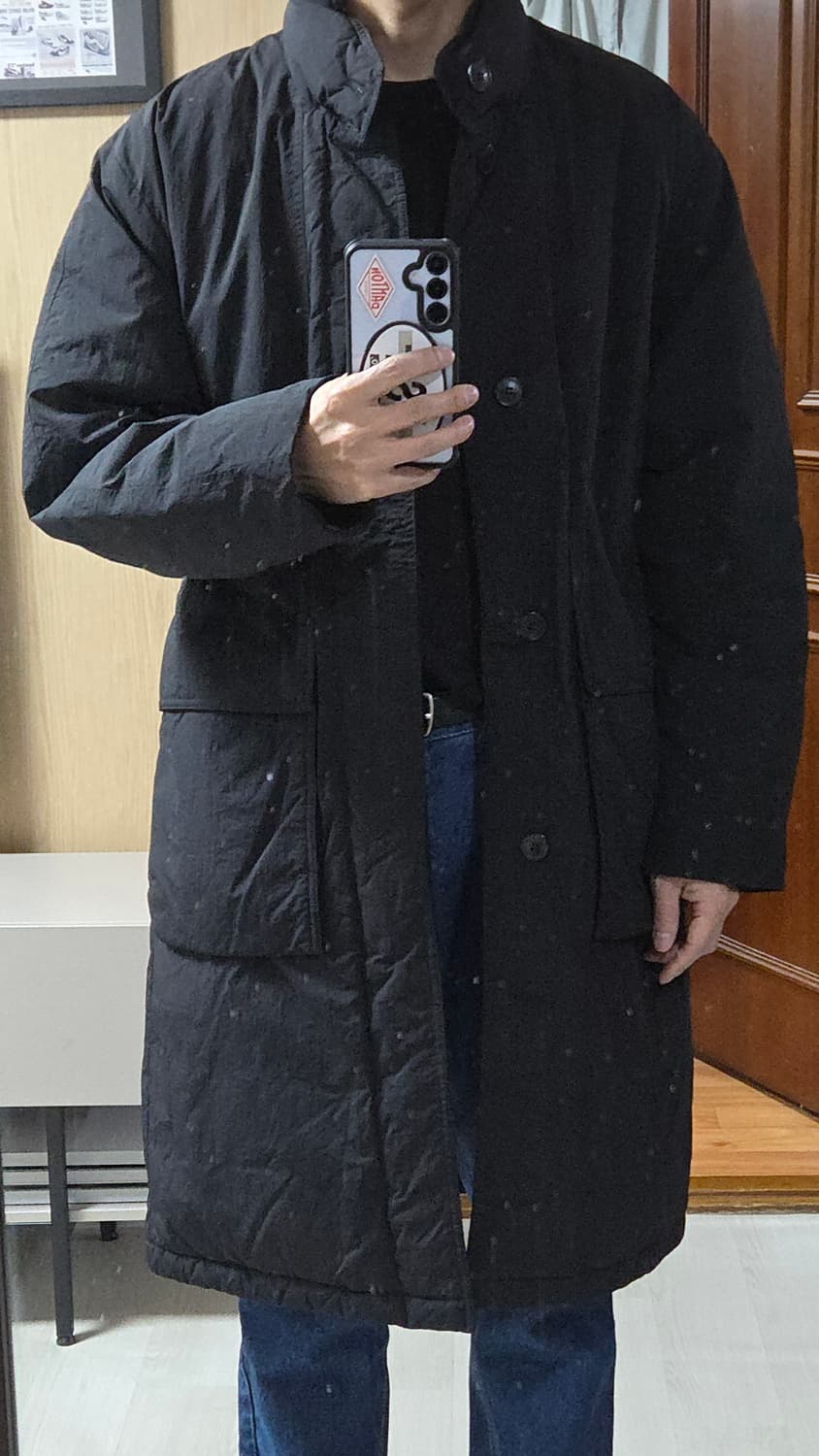 (착샷) 지오지아 앤드지 하이넥 다운 패딩 코트 상품이미지6
