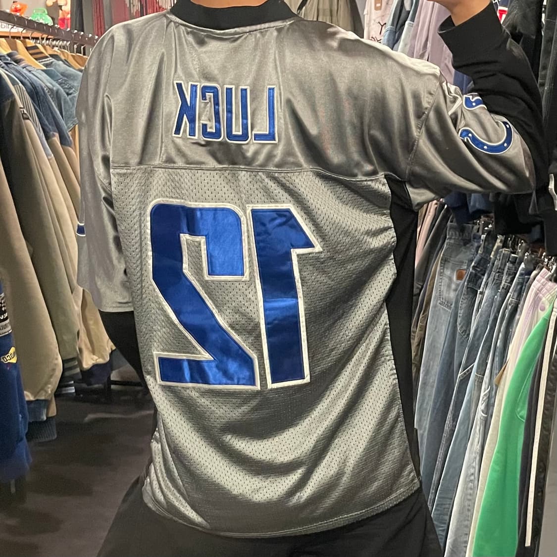 [IM] NFL 인디애나폴리스 콜츠 No.12 LUCK 그레이 반팔져지 상품이미지7