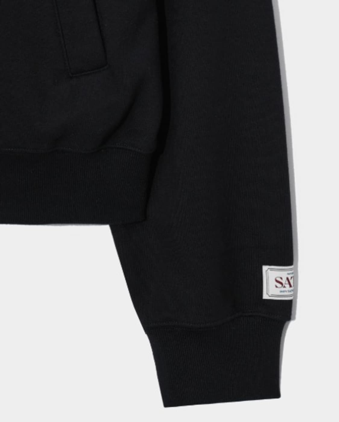 세터 (SATUR) 클래식 로고 후드 집업 클래식 Black_L 상품이미지4