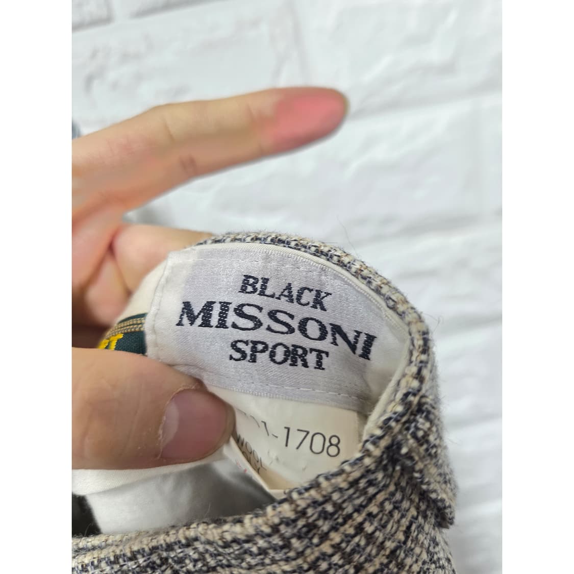 택포_ 미쏘니 Missoni  체크 바지 35인치 상품이미지2