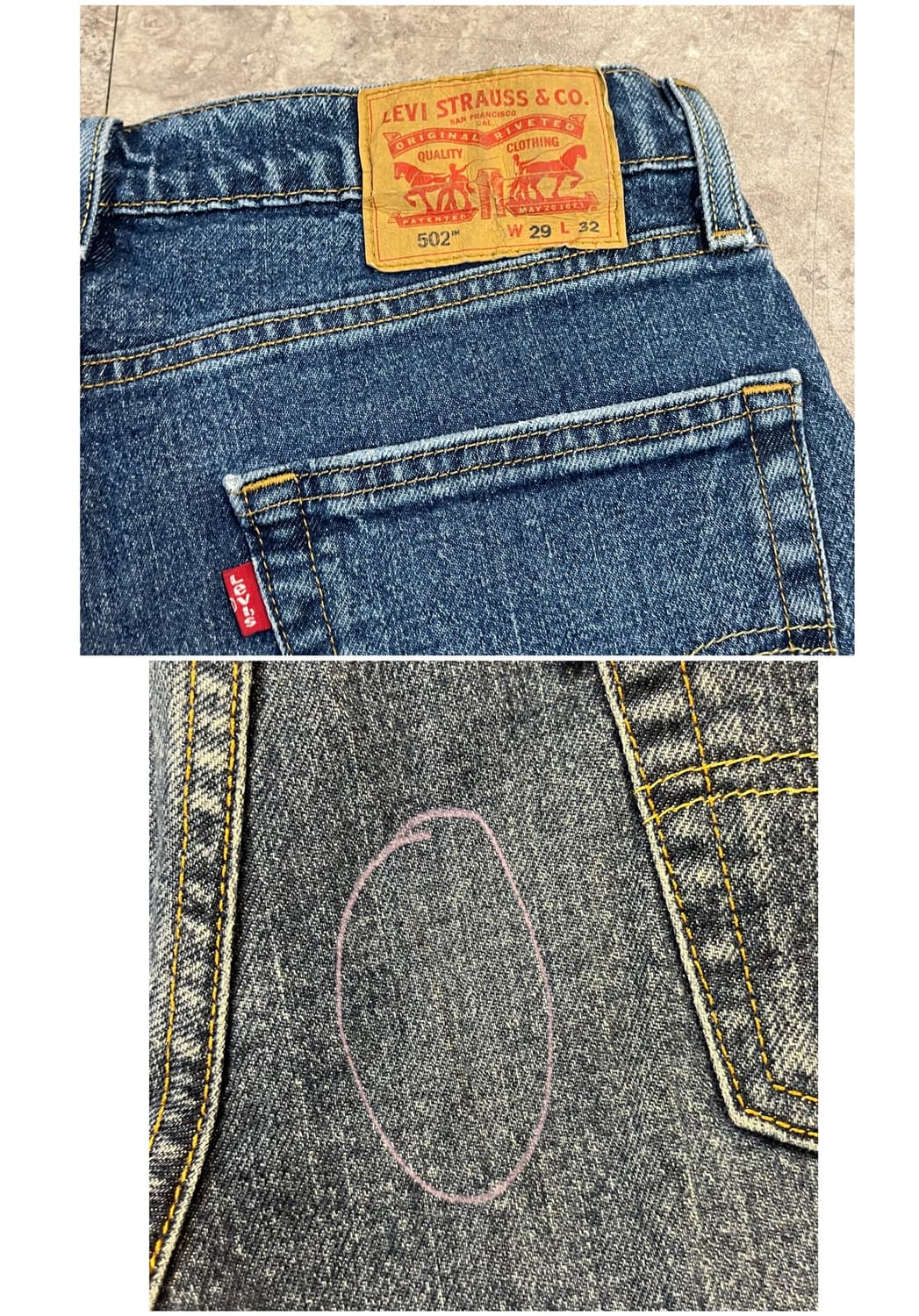 리바이스 데님 팬츠 502 W29 L32 #csz3944 상품이미지8
