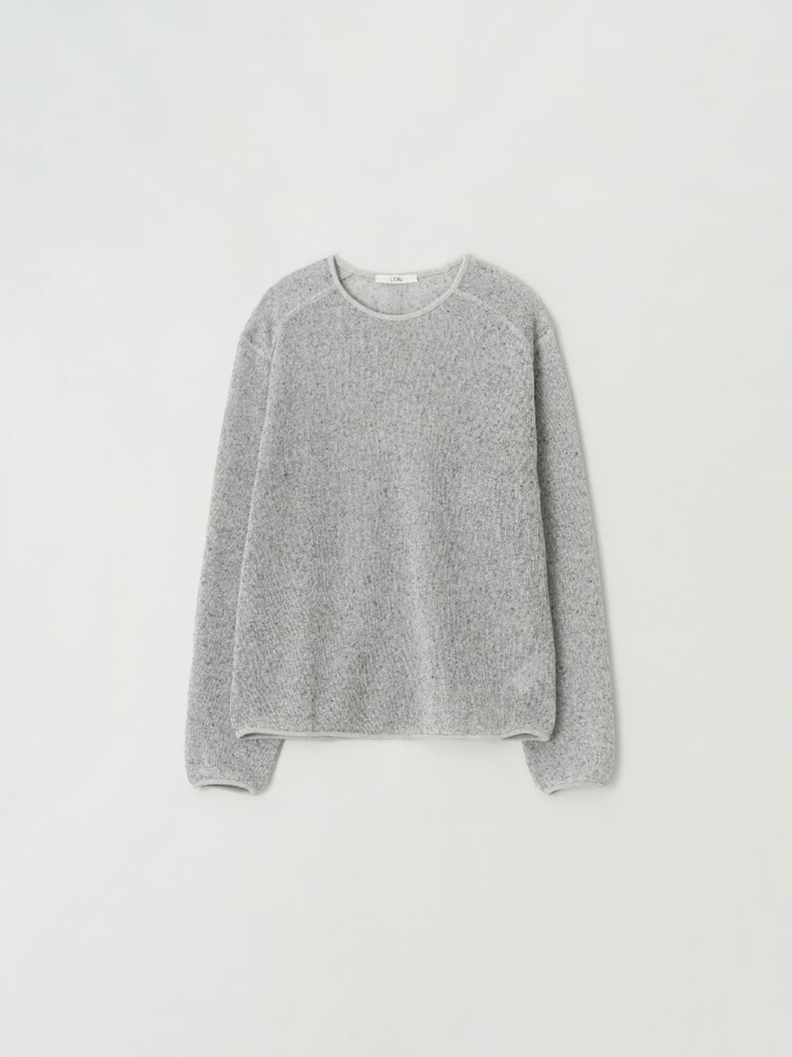 Leau 로우 linen sweatshirt_melange grey 상품이미지9