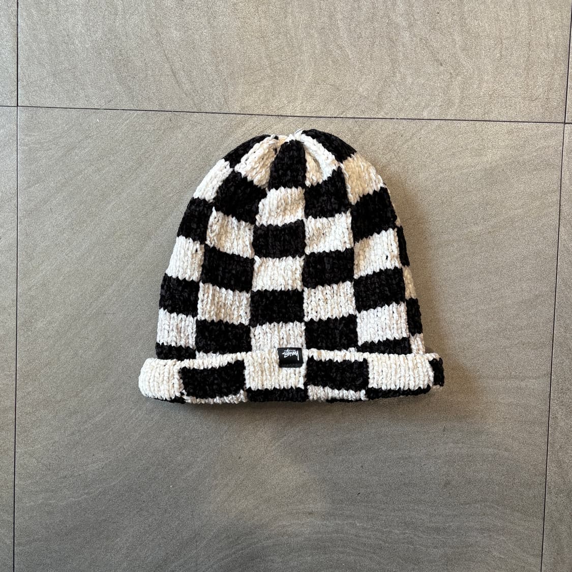 스투시 크로쉐 체커드 비니 상품이미지1