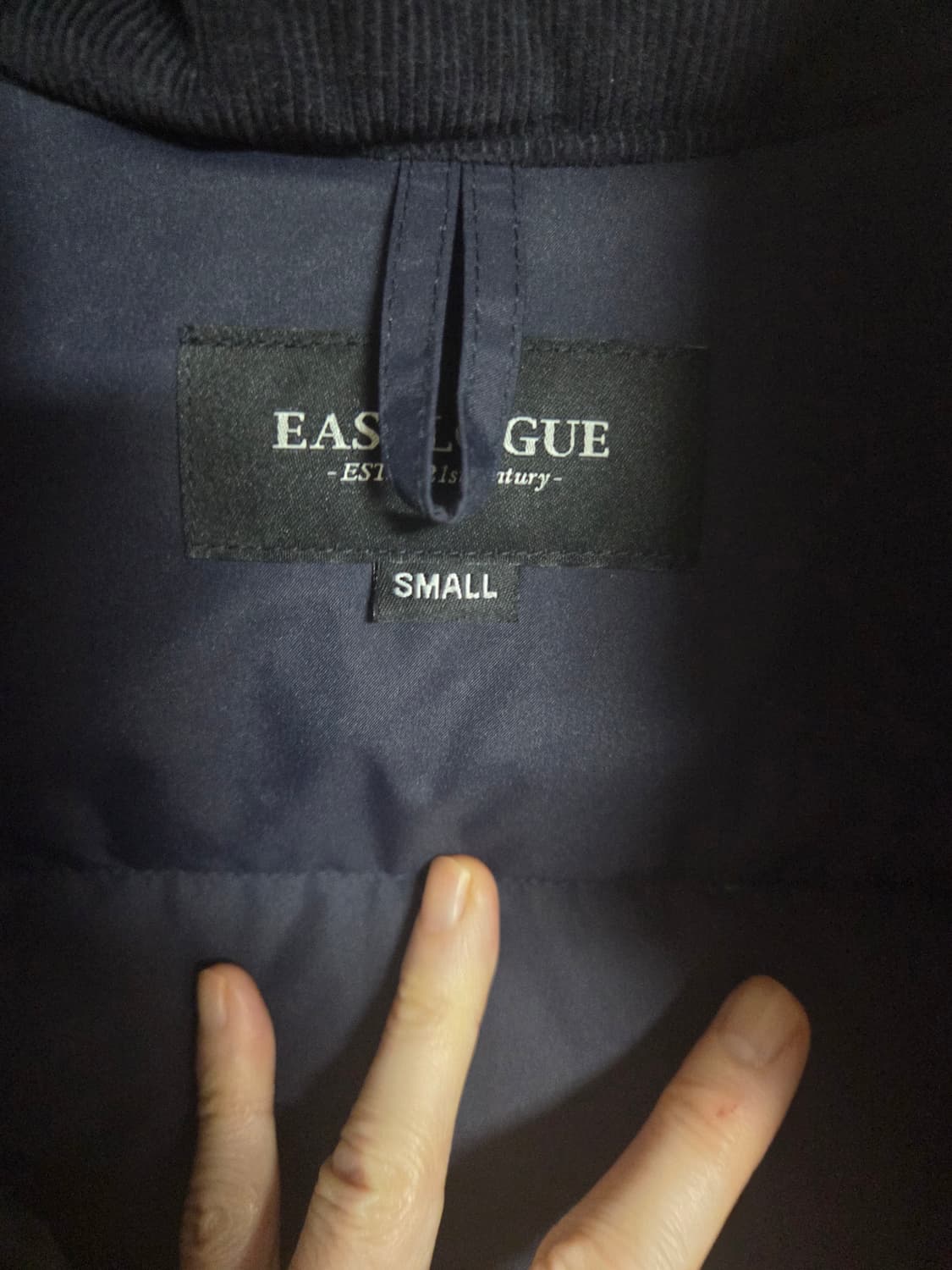 이스트로그 울체크 다운 베스트 상품이미지3