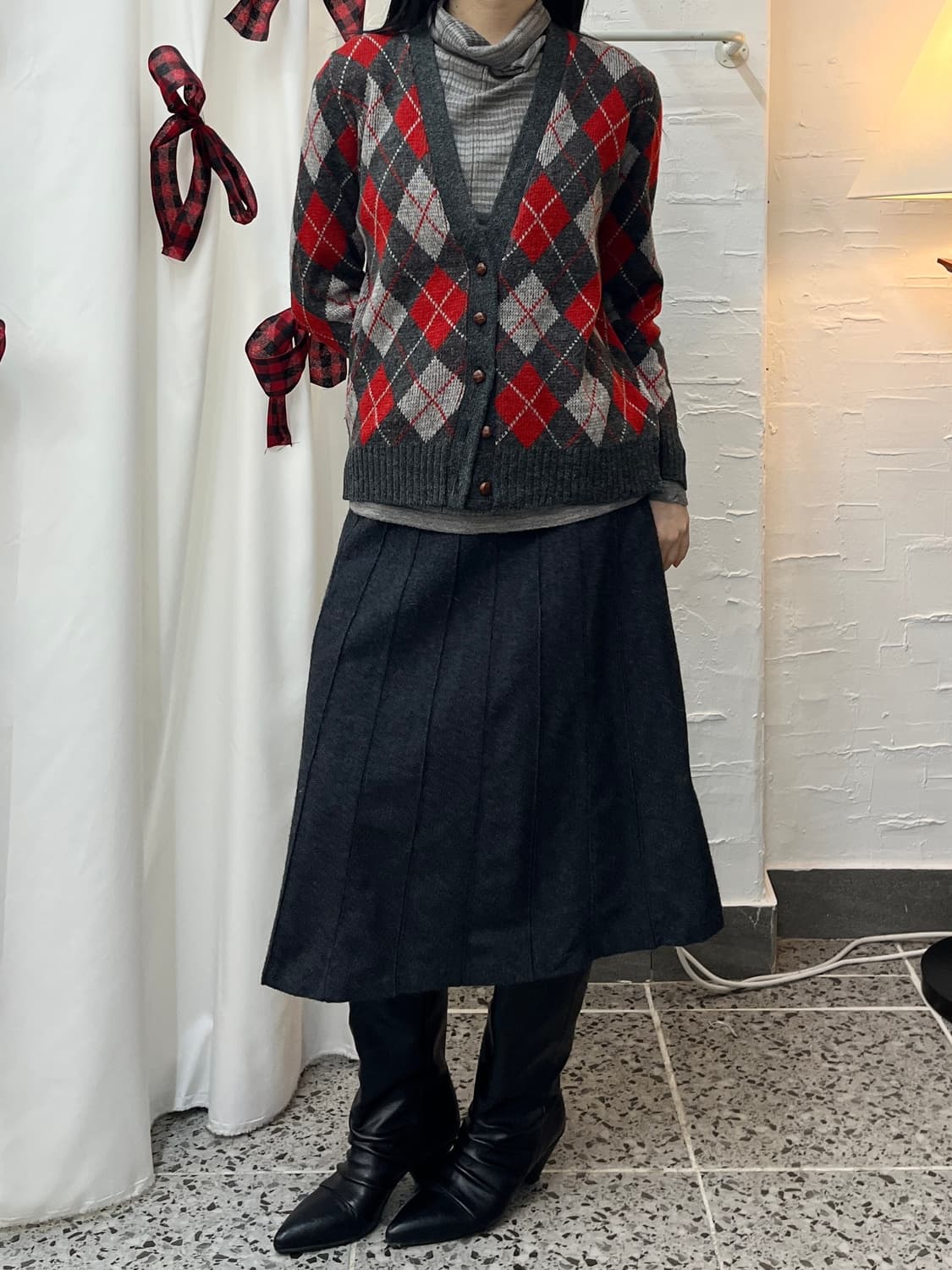 charcoal a-line skirt 상품이미지5