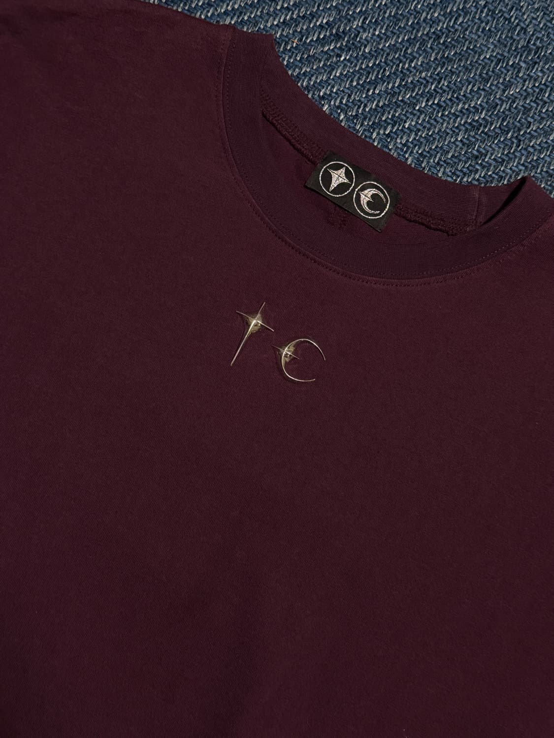 떠그클럽 백 티셔츠 슬림 와인 상품이미지3