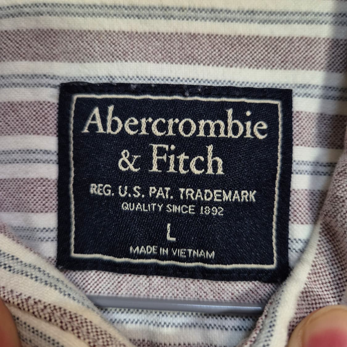 Abercrombie & Fitch 스트라이프 셔츠 L 상품이미지2