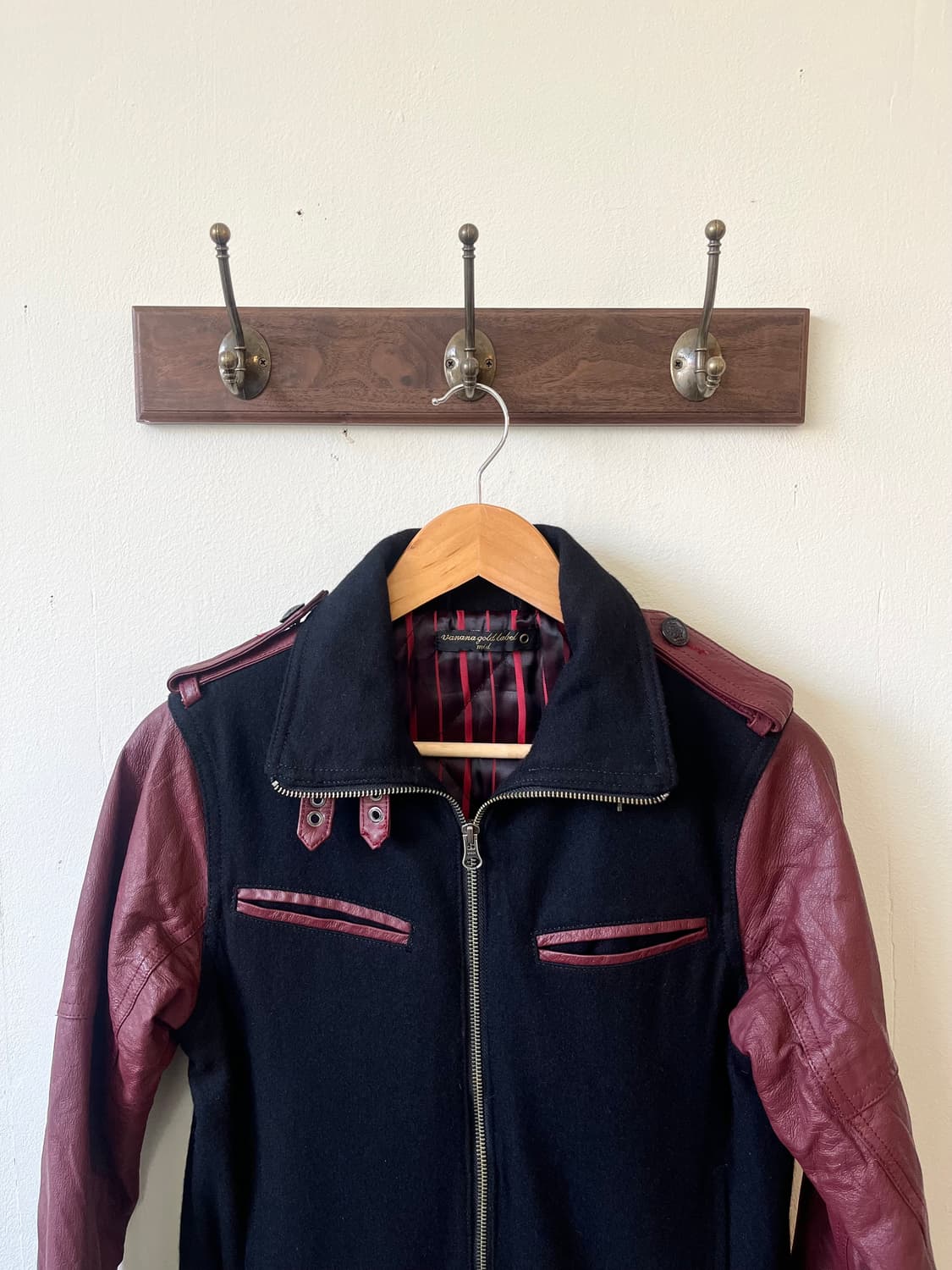 VANA Gold Label 울 & 레더 바이커 자켓 상품이미지3