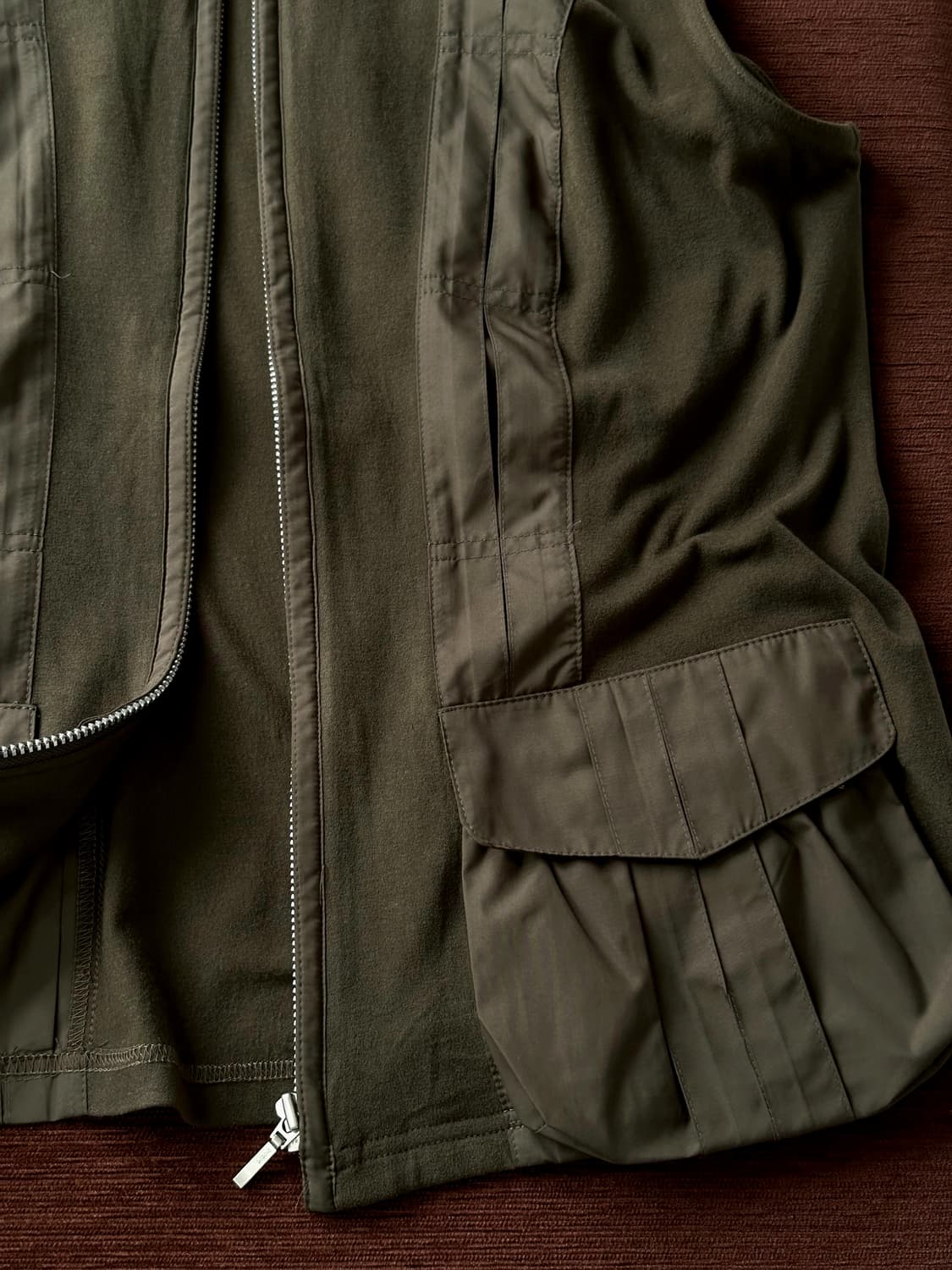 Stretched fabric fanel design gilet 상품이미지6