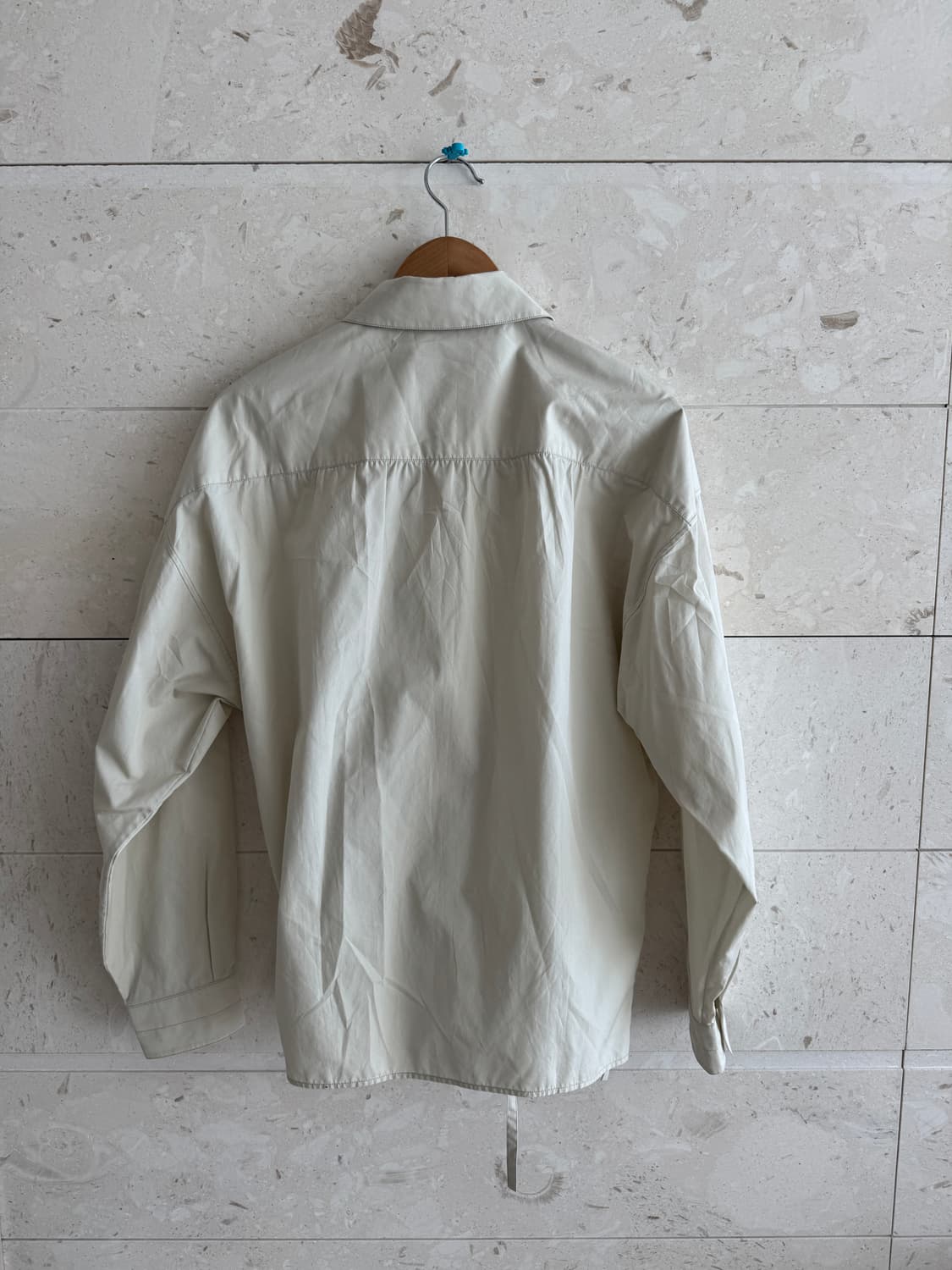 르메르 Lemaire 트위스트 셔츠 S 그린 새상품 상품이미지4