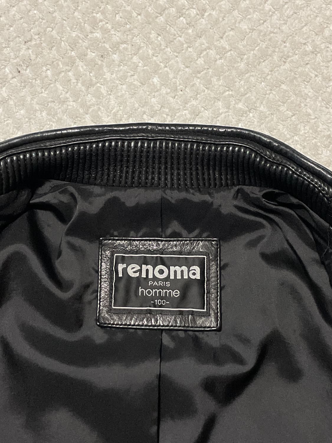 RENOMA 웨스턴 무드 램스킨 양가죽 바이커 절개 레더 자켓 상품이미지6