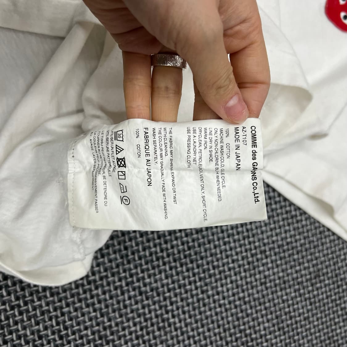 꼼데가르송 레드와펜 반팔티 상품이미지4