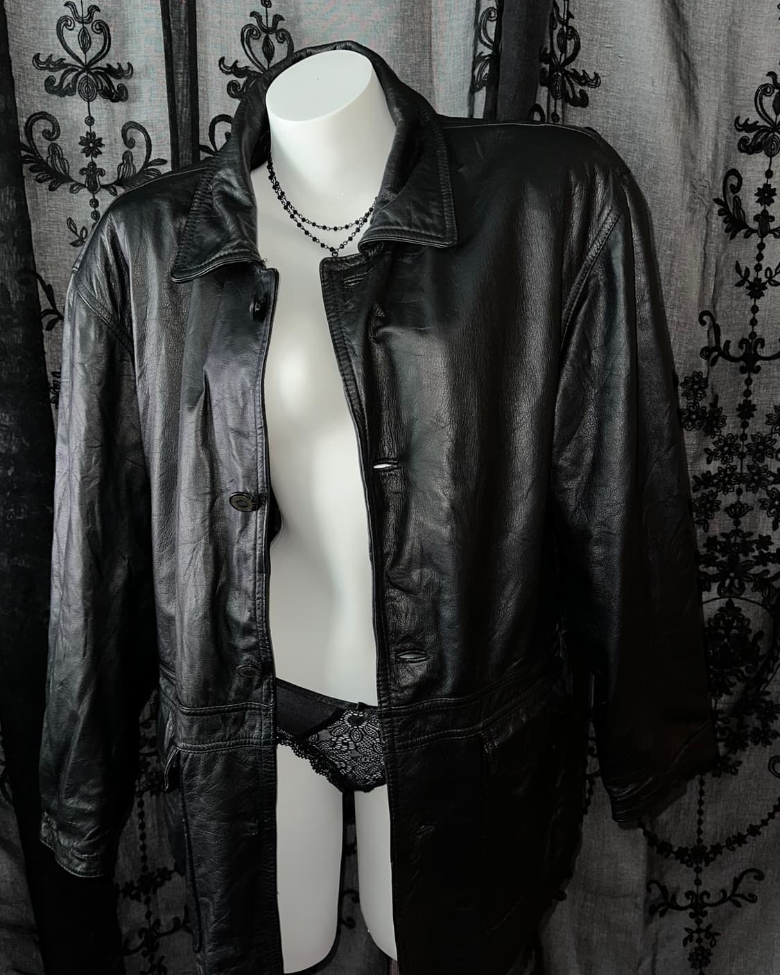sheepskin black jacket 상품이미지2