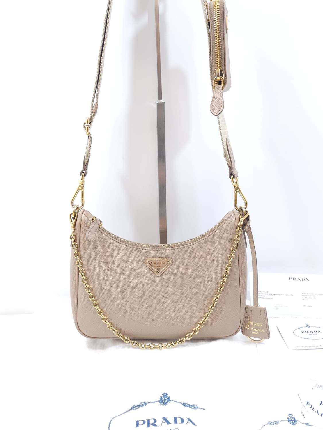 [정품] 프라다 리에디션 2005 사피아노 카메오 베이지 상품이미지1