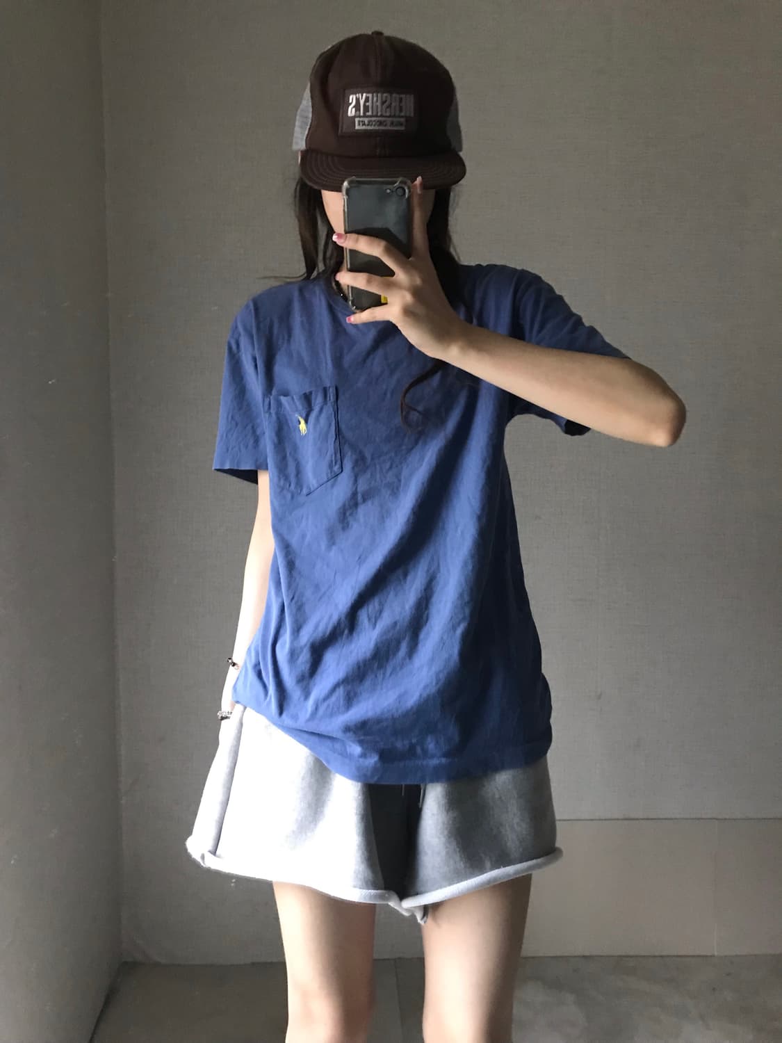 폴로 블루 포켓반팔티셔츠 상품이미지2