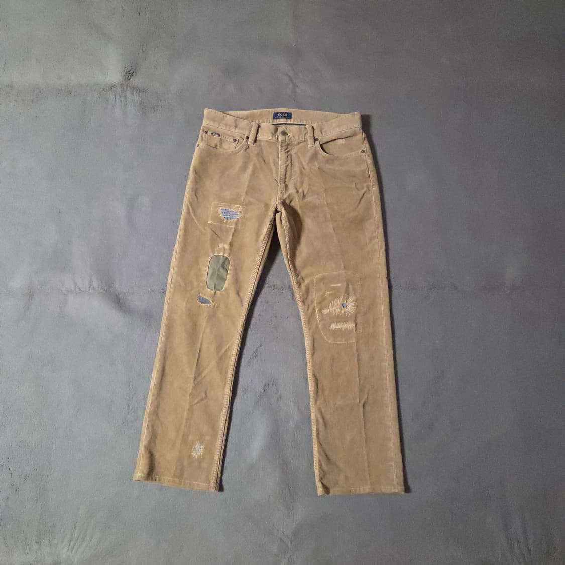 폴로 코듀로이 빈티지 패치워크 팬츠 바지 33/32 상품이미지2