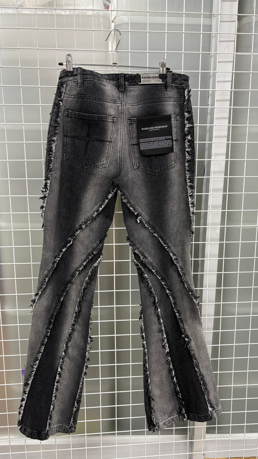 배드블러드 트위스트 프레이드 데님 팬츠 S  상품이미지3