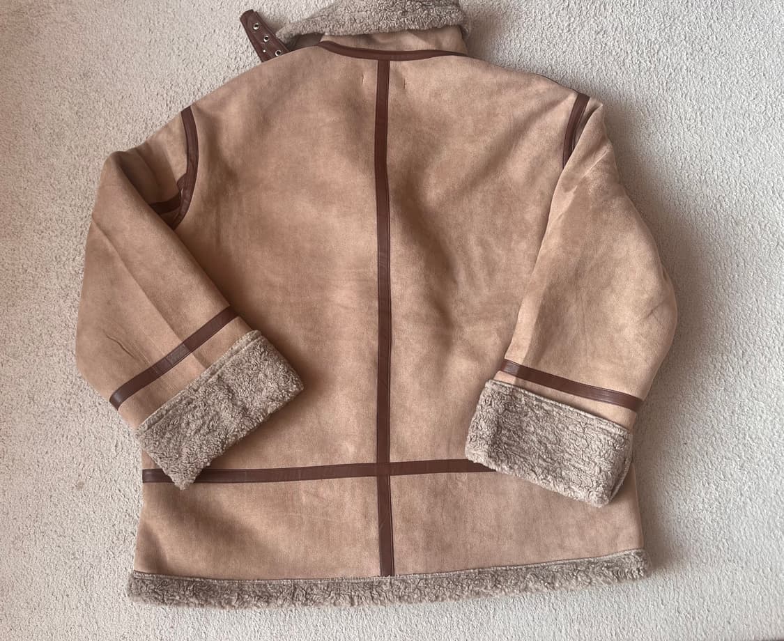 JPN-브라운 스웨이드 무스탕 자켓 상품이미지5