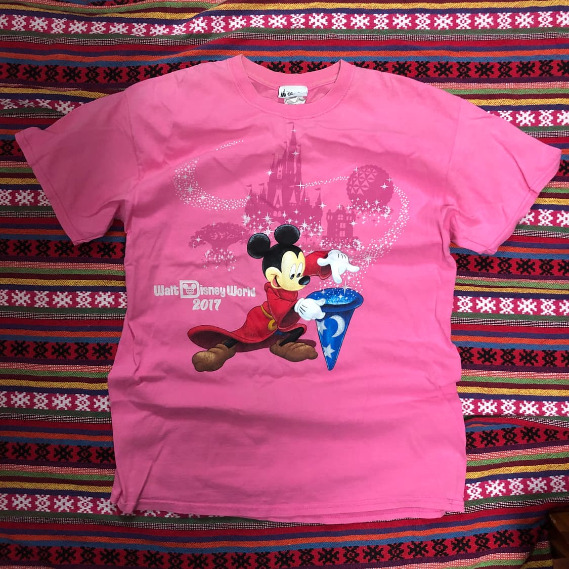 디즈니 월드 2017 미키마우스 핑크 티셔츠 상품이미지1
