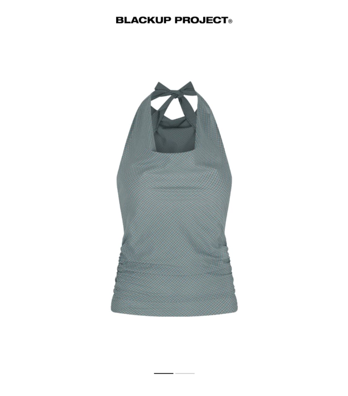 블랙업 카플란 체크 홀터 나시 상품이미지3