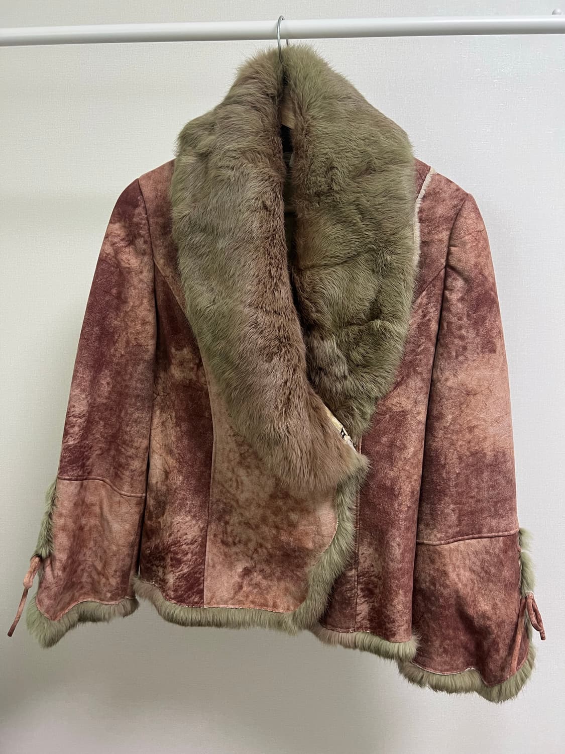 토끼털퍼트리밍 무스탕 갸루 y2k 상품이미지1