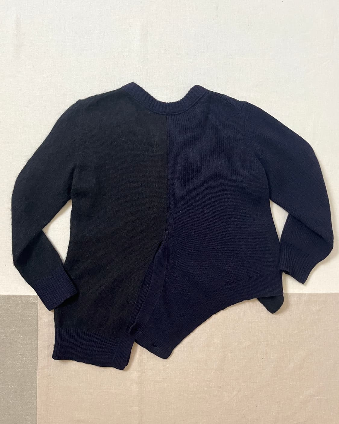 요지야마모토 하프앤하프 가디건 yohji yamamoto 비대칭 가디건 상품이미지4